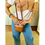 Bolsa CrossBody 2 em 1 Caramelo em Couro Legítimo