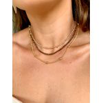 Chocker Cristais Bronze Banhado a Ouro