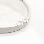 Brinco Argola Fina P Cravejada em Prata 925 