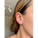 Brinco Earhook Zircônias em Prata 925