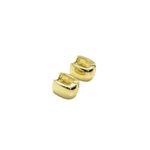 Brinco Argola P Bold Quadrada Banhado a Ouro