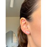 Brinco Mini Earcuff Zircônias em Prata 925