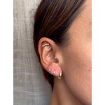 Brinco Argola P Lisa Acabamento Quadrado em Prata 925