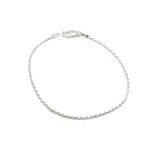 Pulseira Cordão Baiano Super Fino em Prata 925