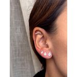 Brinco Zircônia Gota P em Prata 925