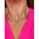 Pingente Oval Tiffany em Prata 925