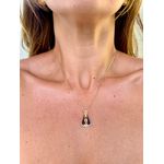 Corrente Nossa Senhora Aparecida Azul Banhada a Ouro