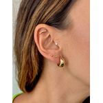 Brinco Meia Argola Bold Banhado a Ouro