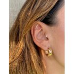 Brinco Argola G Grossa Lisa Banhado a Ouro