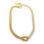 Choker Nó Riviera e Pipoca Banhada a Ouro 
