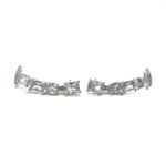 Brinco Earcuff Maxi Banhado a Ródio Branco 