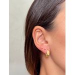 Brinco Argola M Bold Quadrada Banhado a Ouro 