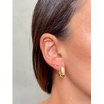 Brinco Argola G Bold Quadrada Banhado a Ouro