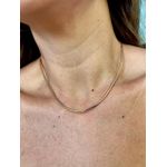 Corrente Mini Canutilhos com Mix de Banhos Banhada a Ouro