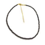 Choker Cristais Marrom Café Banhado a Ouro