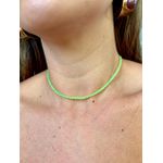 Choker Cristais Verde Peridoto Banhado a Ouro 