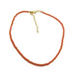 Choker Cristais Laranja Banhado a Ouro