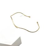 Bracelete Ondulado Basic Banhado a Ouro 