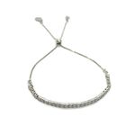 Pulseira Gravatinha Riviera Banhado a Ródio Branco 