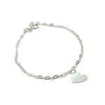 Pulseira Coração Barbie Chapinha em Prata 925 