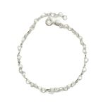 Pulseira Elos de Coração em Prata 925