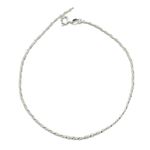 Tornozeleira Cordão Baiano Fino em Prata 925