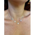 Corrente Choker Moedinha Cravejada em Prata 925
