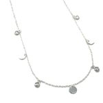 Corrente Choker Moedinhas e Zircônias em Prata 925 
