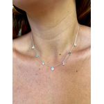 Corrente Choker Moedinhas e Zircônias em Prata 925 