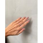 Anel Trevos Pink Em Prata 925