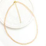 Chocker Cristais Doce de Leite Banhado a Ouro