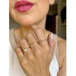 Anel Mini Zircônia Basic Banhado a Ouro
