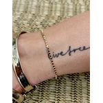 Tornozeleira Bolinhas Achatadas Banhado a Ouro