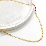 Tornozeleira Bolinhas Achatadas Banhado a Ouro