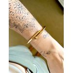 Bracelete Prego Liso Banhado a Ouro