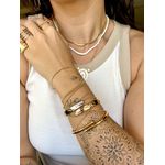 Bracelete Prego Liso Banhado a Ouro