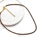 Chocker Cristais Bronze Banhado a Ouro