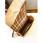 Bolsa Madeira Lateral Dourada Croco em Couro Legítimo