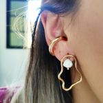 Piercing Fake Tubo G Banhado a Ouro