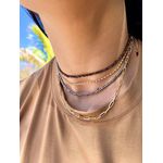 Chocker Cristais Prata Banhada a Ouro