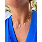 Chocker Lua e Estrela em Prata 925