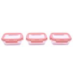 KITS 3 POTINHOS HERMETICOS ROSA