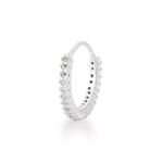 Piercing Argolinha Cravejada Prata 925 