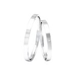 Par Aliança de Prata Clássica Com Zirconia 2mm 