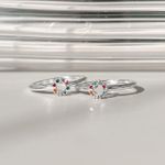 Anel Circulo Cravejado Colorido Prata 925