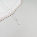 Colar Veneziana Com Pingente Gatinho Prata 925 