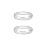 Par de Alianças de Namoro em Prata 925 3MM