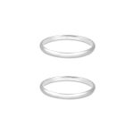 Par de Alianças de Namoro Minimalistas 2,5MM 