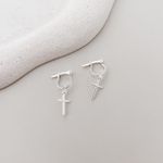 Argola Click Cruz Prata 925 
