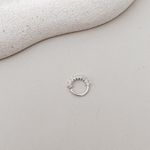 Piercing De Prata Cravejado Nariz/Orelha 